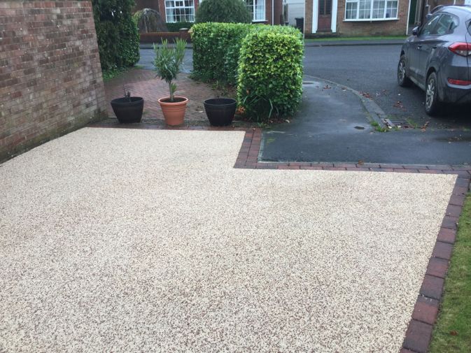 After image of Beige Resin driveway in York